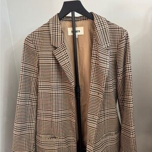 BB Dakota Tan Plaid Women's Blazer